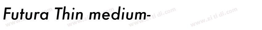 Futura Thin medium字体转换